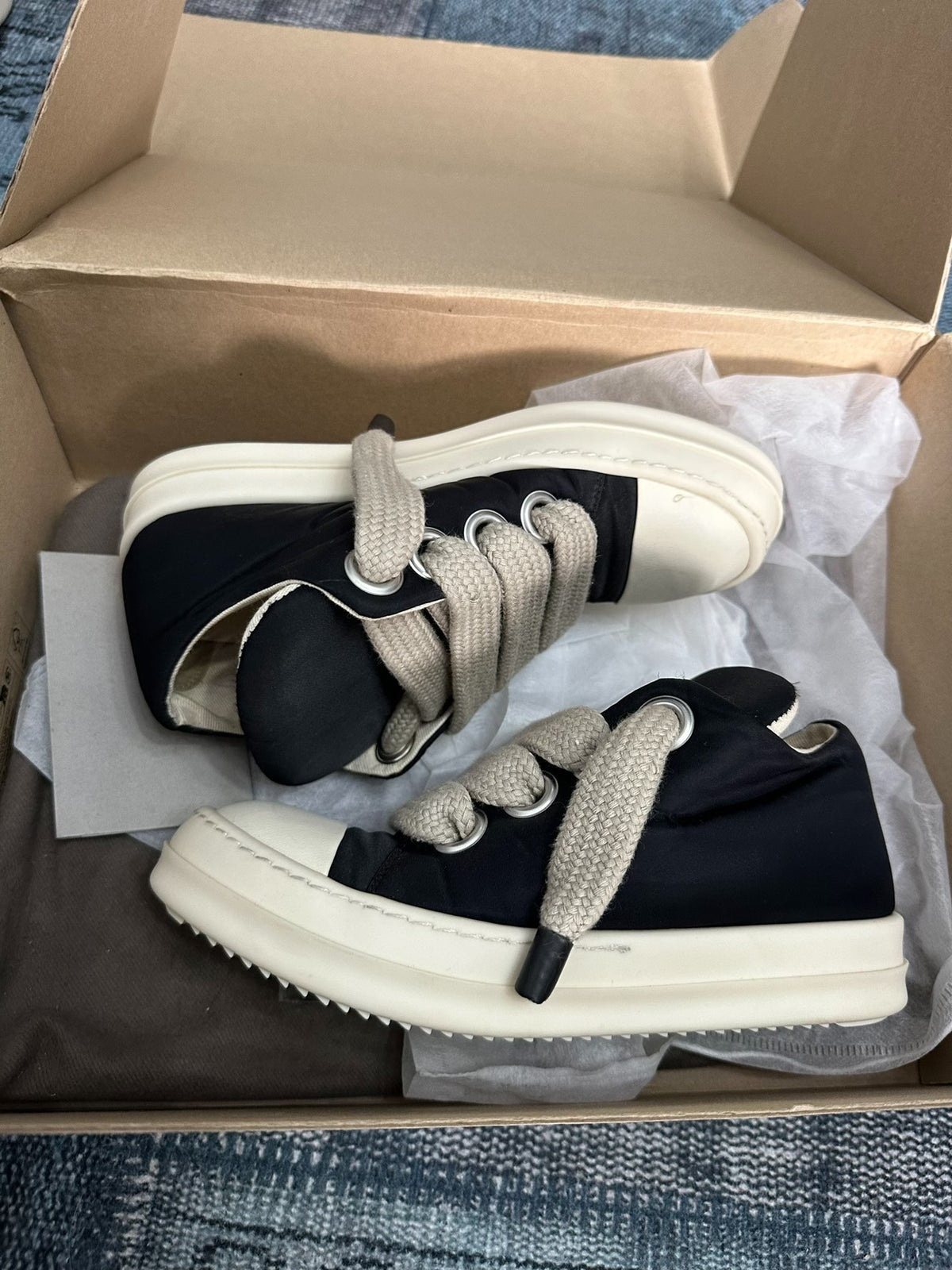 Rick Owens sub-line canvas "Panting" chunky laces Sneakers