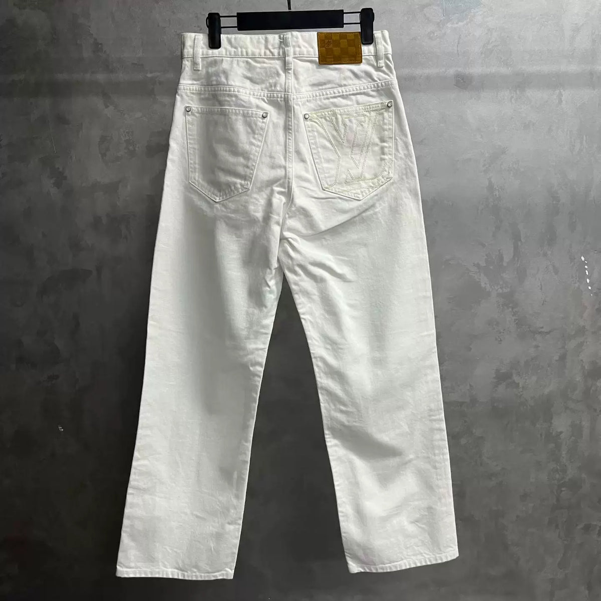 Louis Vuitton White Five Pocket Skateboard Denim Jeans
