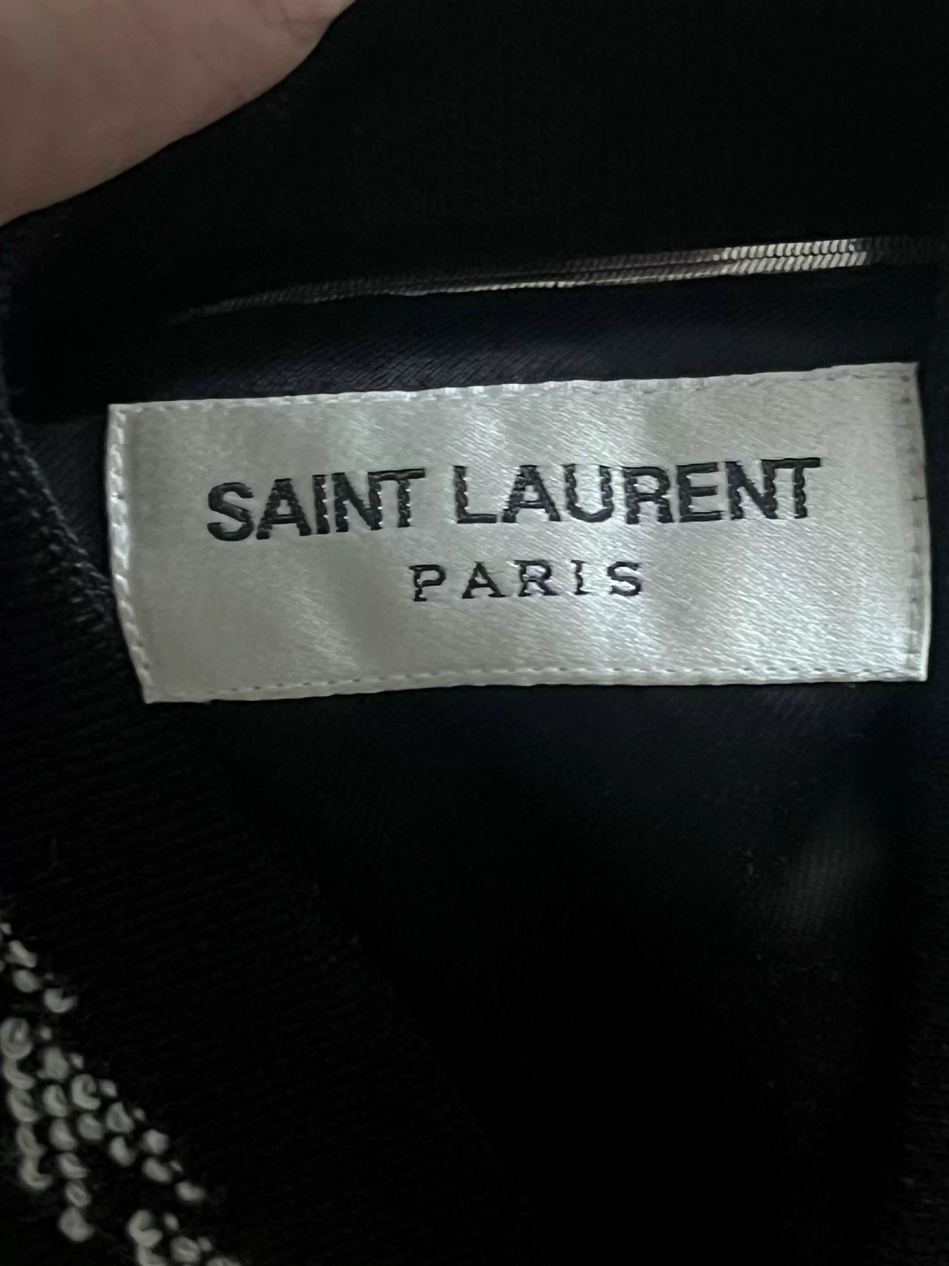 Saint Laurent Lauren Paris Varsity Yellow Jacket