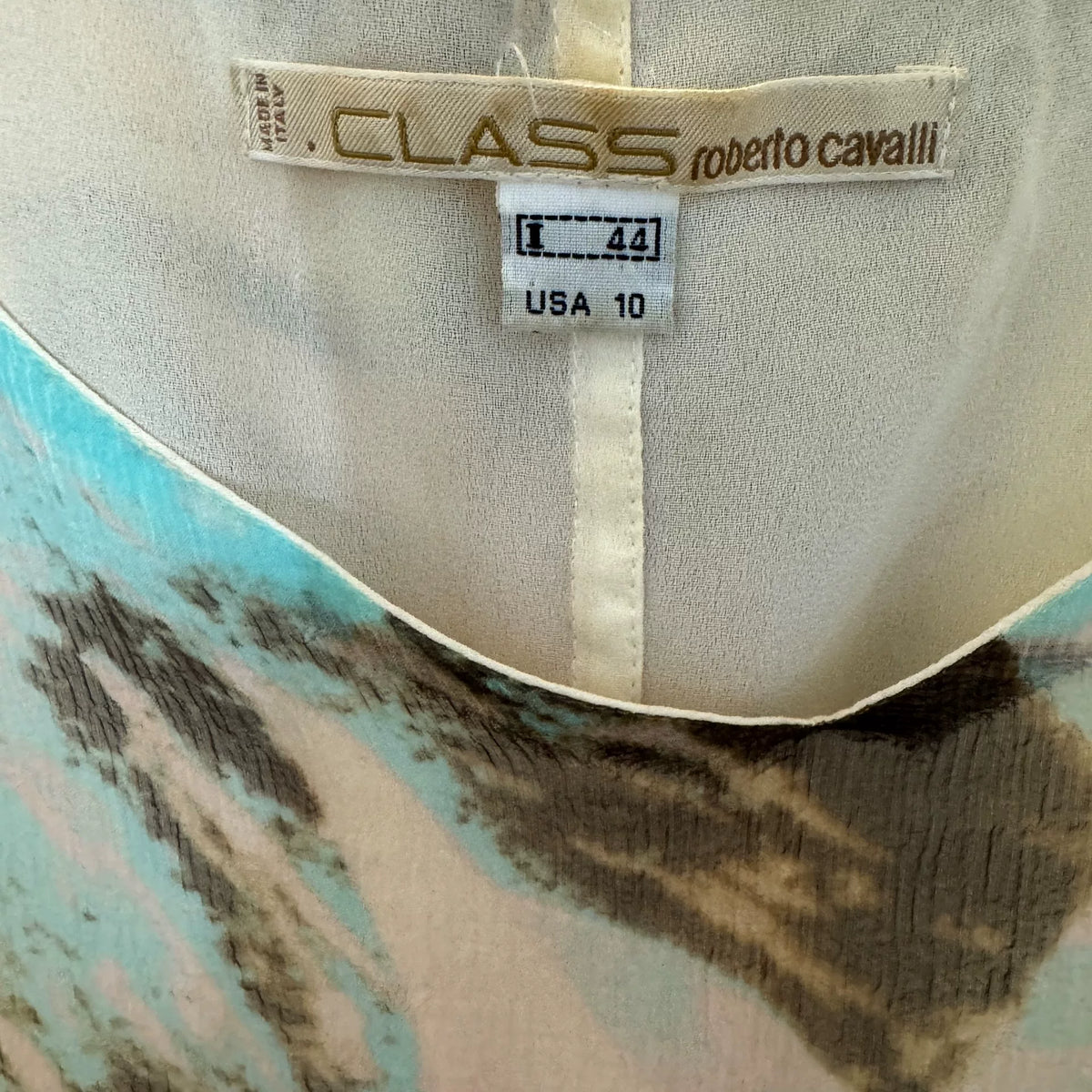 CLASS roberto cavalli tiger print mesh slip dress