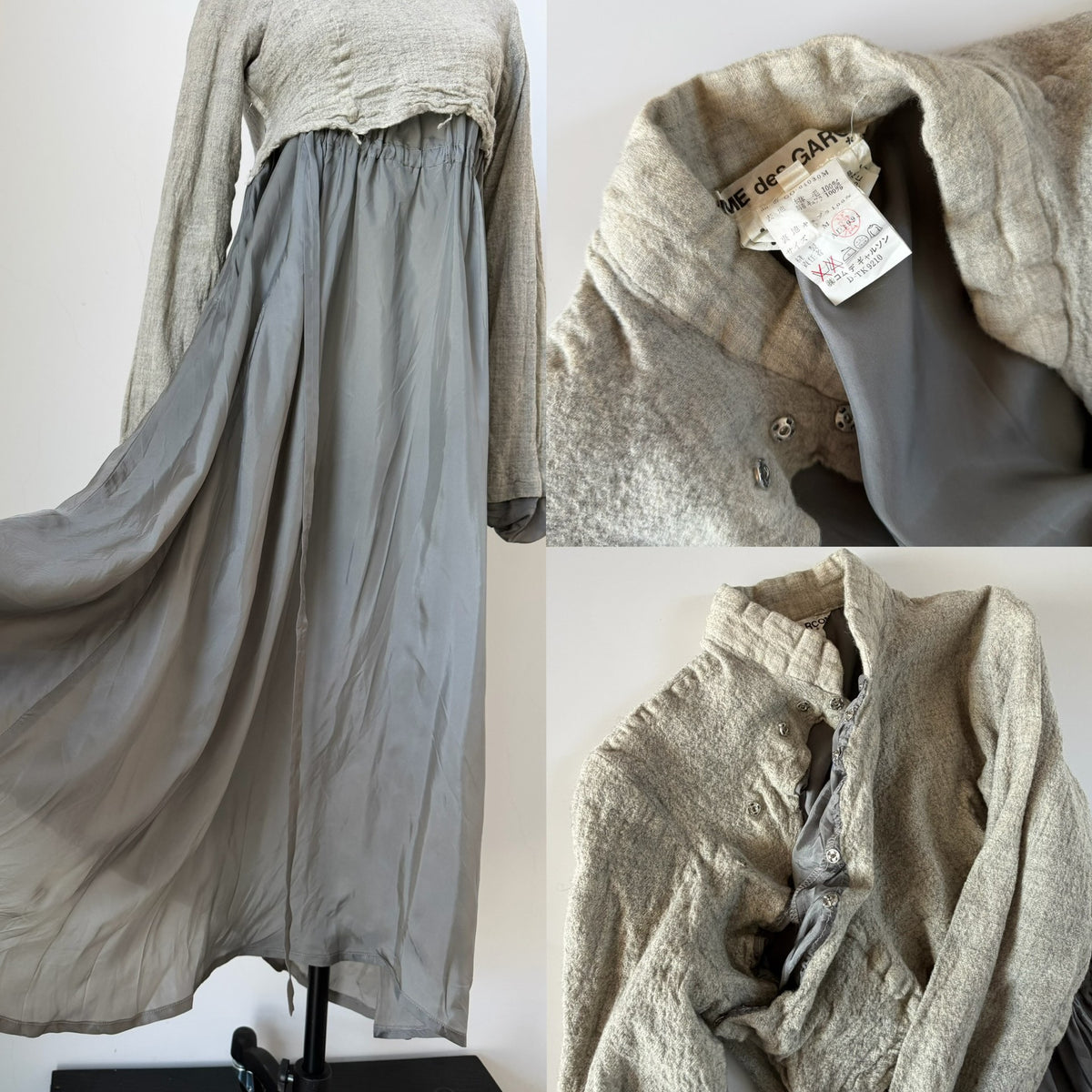 Comme Des Garcons Rei Kawakubo 1994 Chinese-style diagonal-button dress