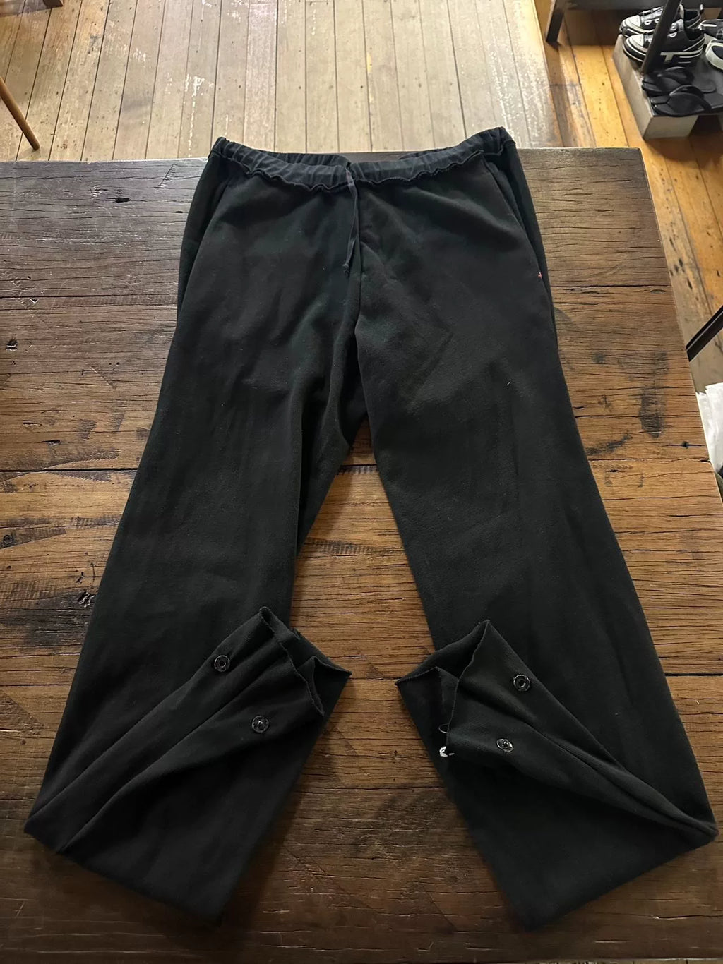 M.A+ FW16 Black Medium Fit Slip-On Cotton Trousers