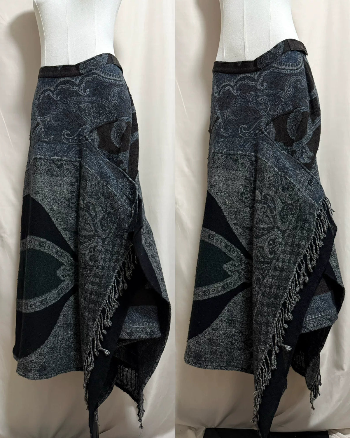 Yohji Yamamoto Noir Totem Wool Skirt