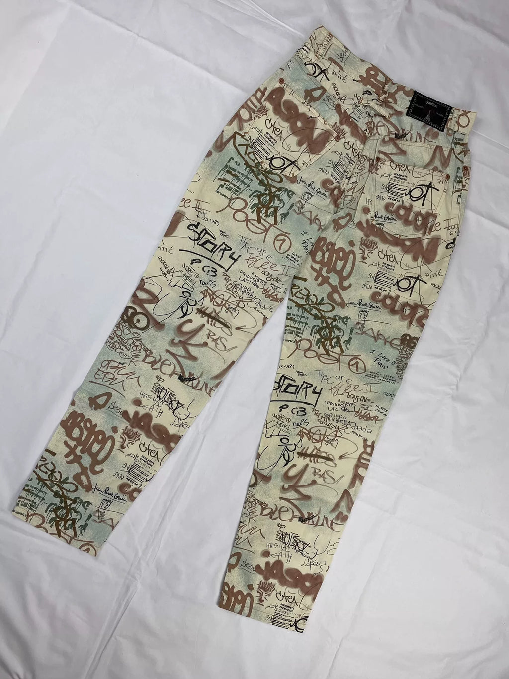 1994 Spring/Summer Jean Paul Gaultier Graffiti Print Trousers