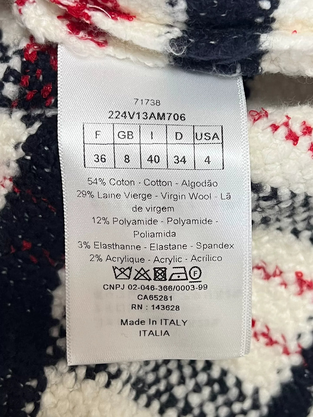 Dior Checkered Short-Sleeve Jacket