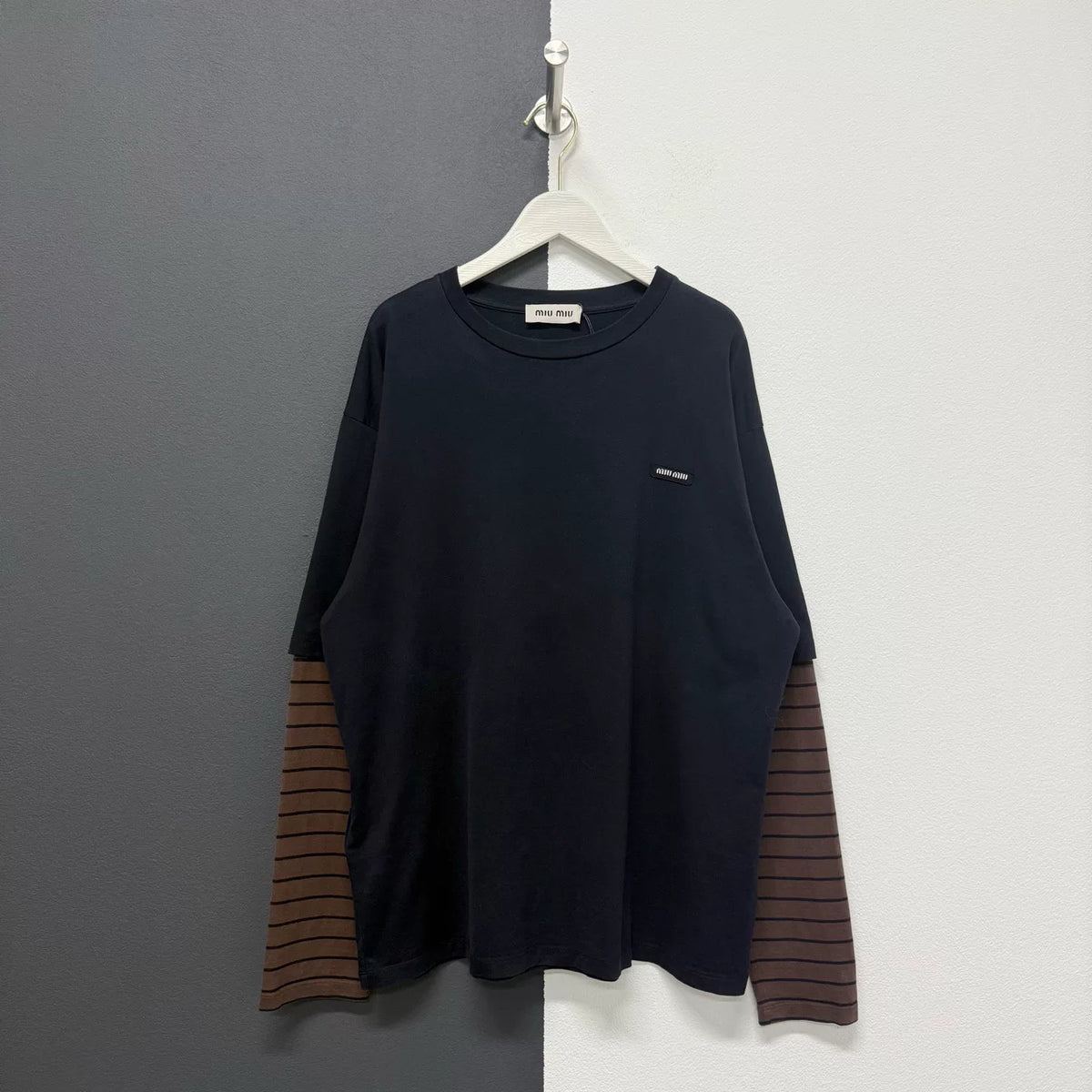 Miumiu Two-Piece Long-Sleeve Top