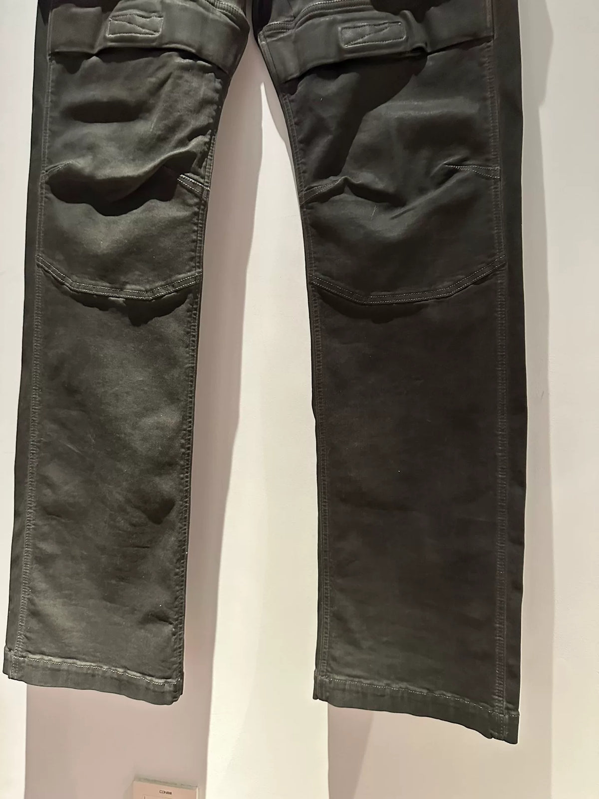 Rick Owens 24ss waxed faded smoke gray cargo work pants