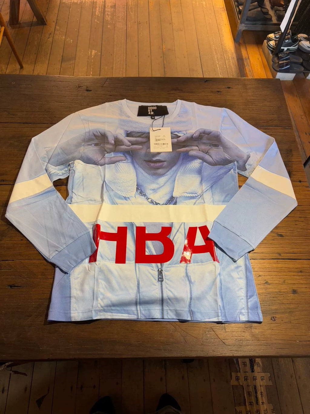 HBA Hood By Air FW15  Allover Seven Wonders Long Sleeve Cotton Tee