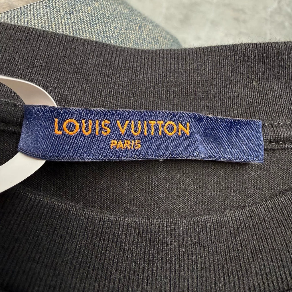 Louis Vuitton Print Crew Neck Short Sleeve Shirt