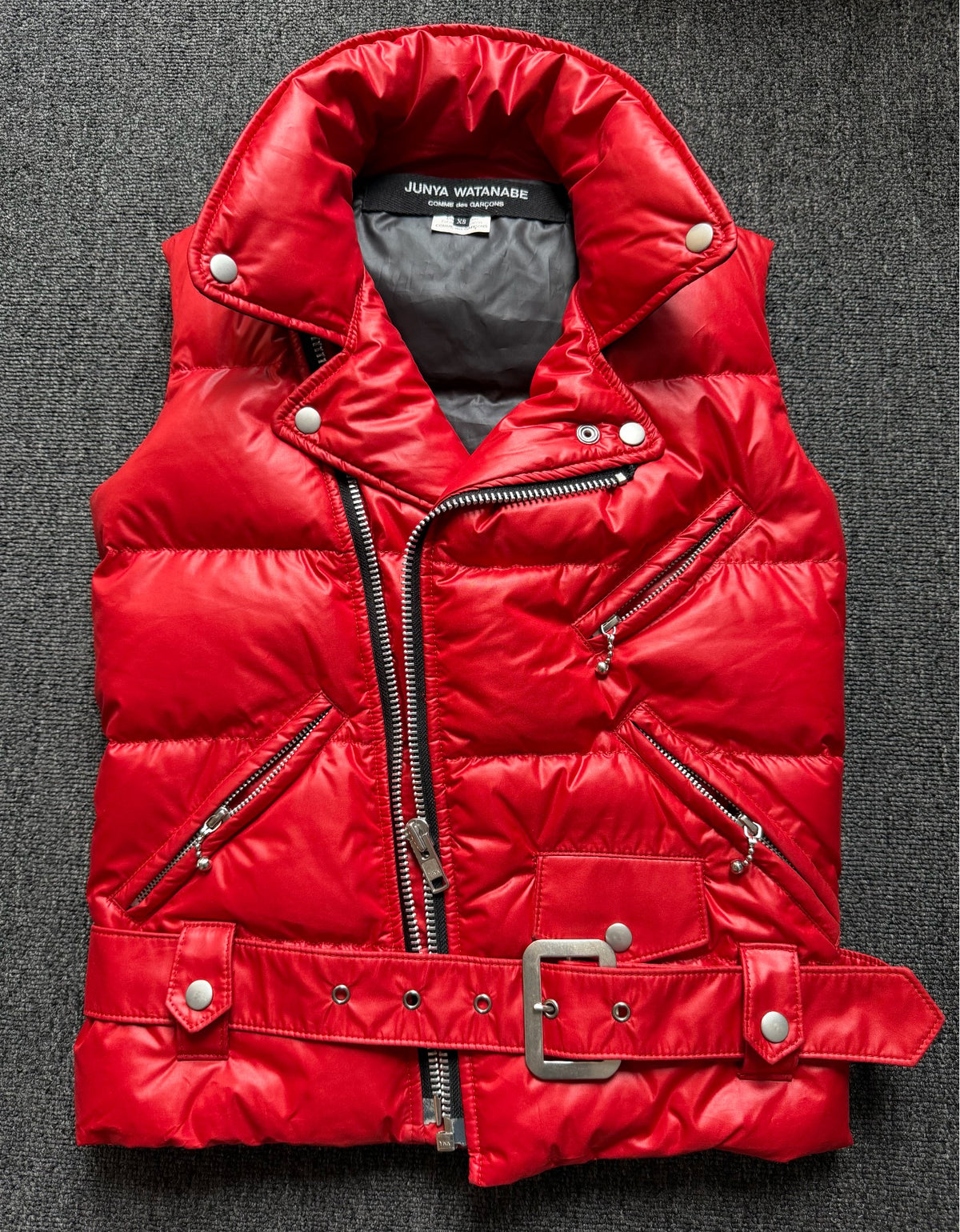 Junya Watanabe Red Down Knight Jacket Vest