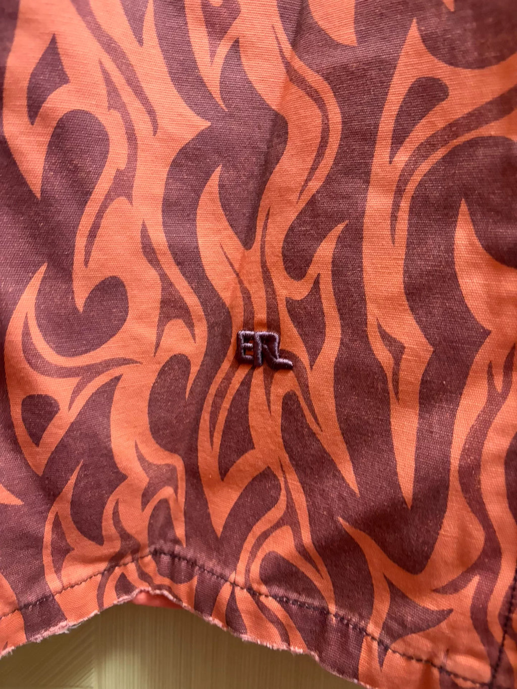 Erl Flame Distressed Shirt Jacket