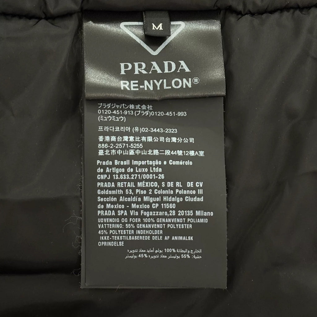 Prada Black Triangle Logo Re-Nylon Jacket
