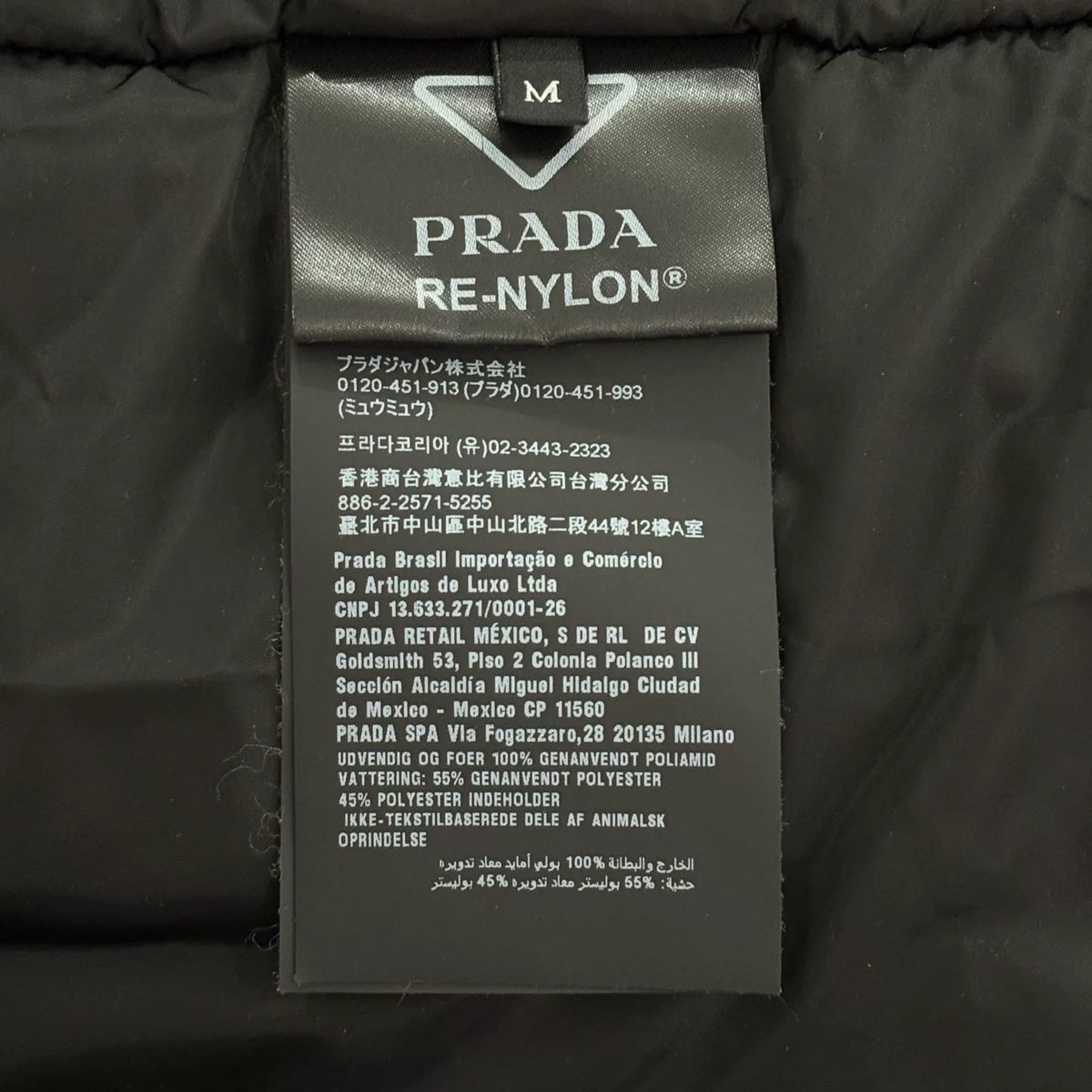 Prada Black Triangle Logo Re-Nylon Jacket