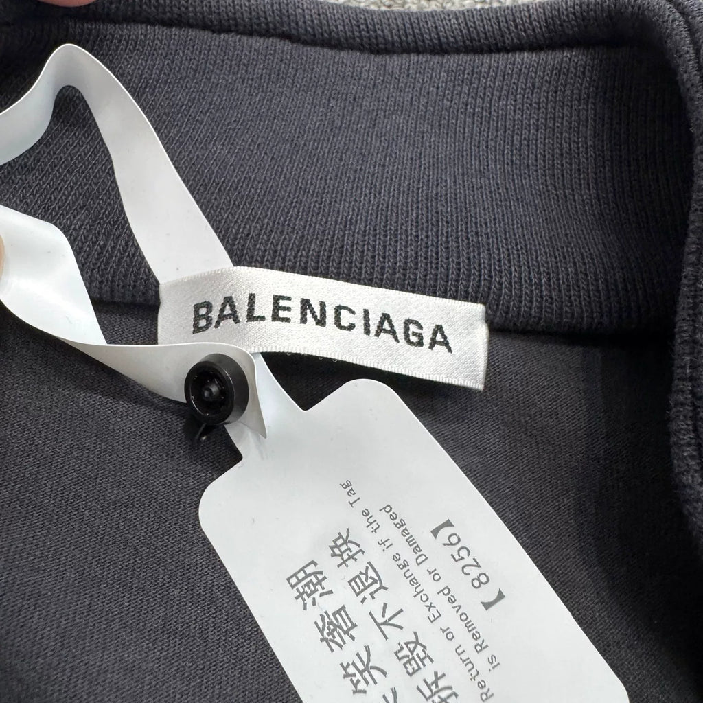 Balenciaga Rainbow Embroidered Flag Faux Two-Piece Sweater