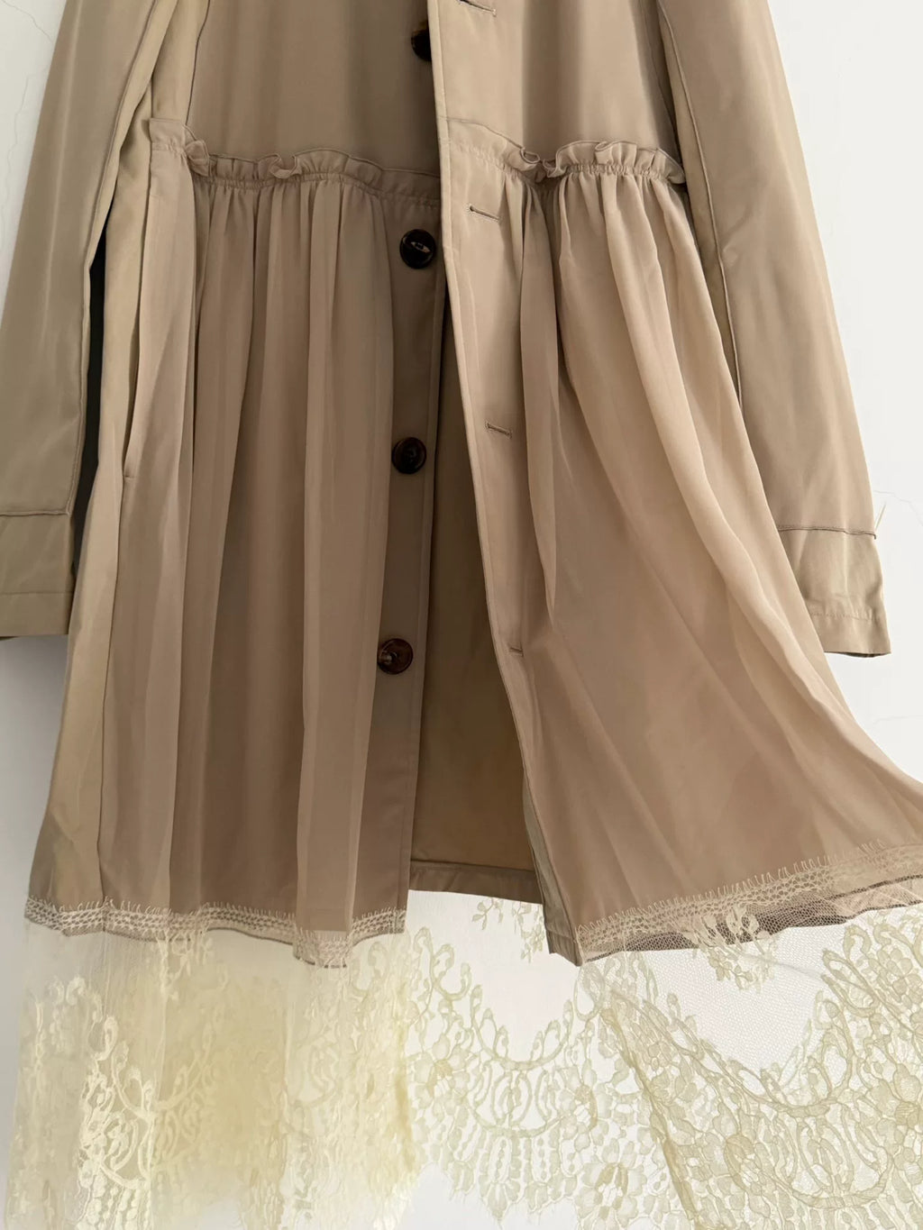 Undercover Trench Takahashi Jun lace panel trench coat jacket