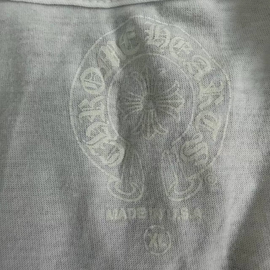 Chrome Hearts White Horseshoe Qilin Arm Long Sleeve Top
