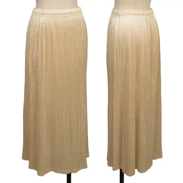 Issey Miyake Vintage Beige Pleated Skirt
