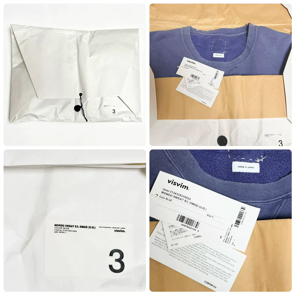 visvim SS24 Blue MONDO SWEAT S/L DMGD (U.D.) Knit Vest