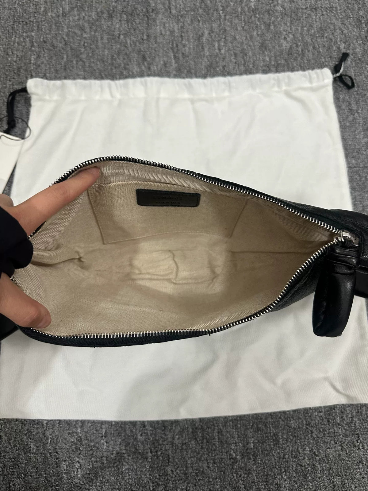 Lemaire SS26 croissant Black Lambskin Top