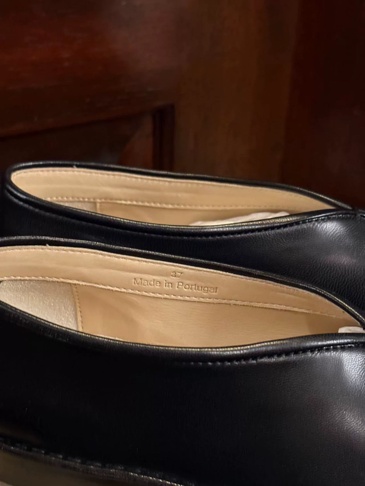 Lemaire SS24 Flat Piped slippers Black Lambskin Monk Strap Shoes