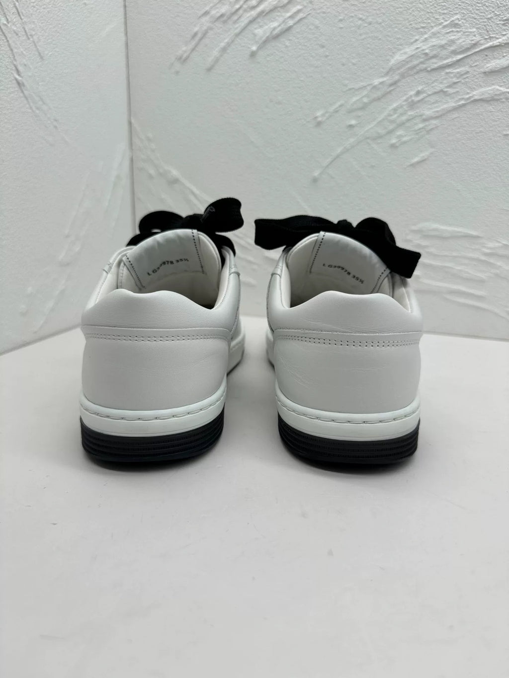 Chanel Black & White Double C Logo Low-Top Sneakers