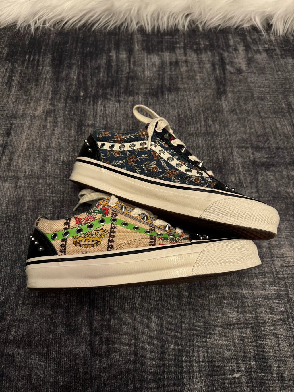 Gucci Vans Vault Old Skool Embroidered Beaded Skate Sneakers