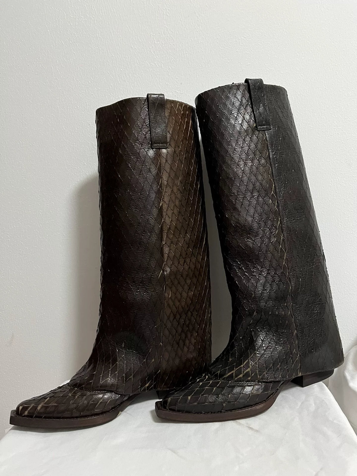 Givenchy snake skin tall boots