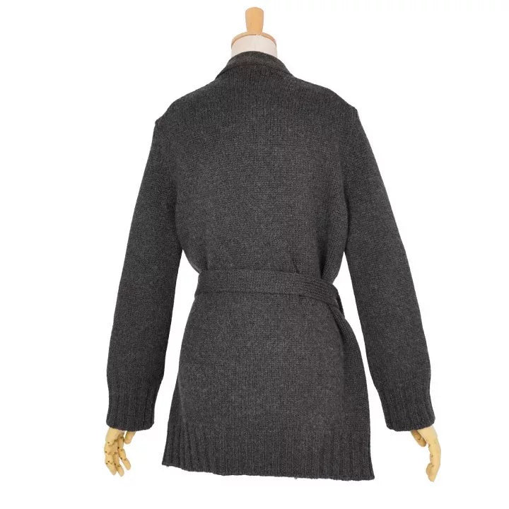 HERMES Grey Cashmere Cardigan