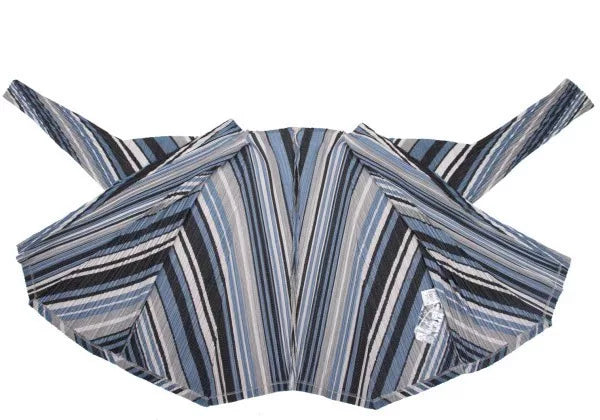 Issey Miyake Vintage Blue Striped Pleated Top