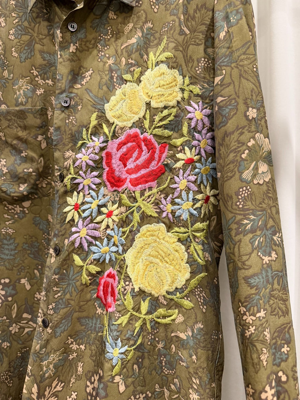 Comme des Garçons CDG Embroidered Floral Shirt