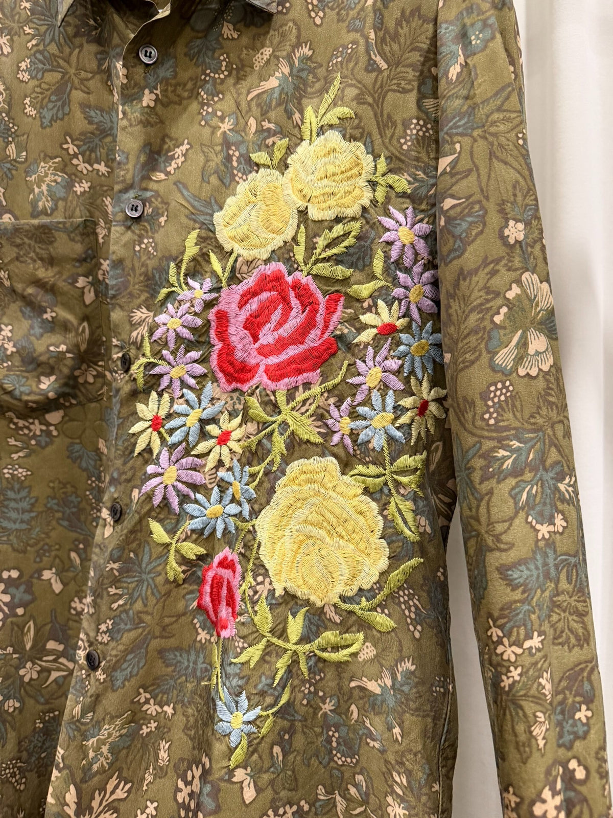 Comme des Garçons CDG Embroidered Floral Shirt
