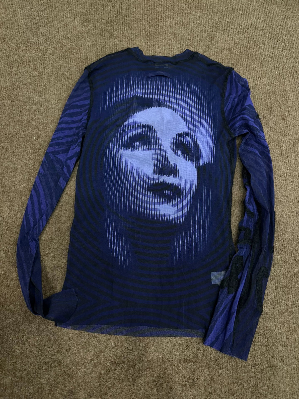 Jean Paul Gaultier portrait mesh long-sleeve