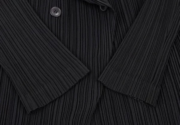 Issey Miyake 1990s Tuxedo Collar Pleated Jacket