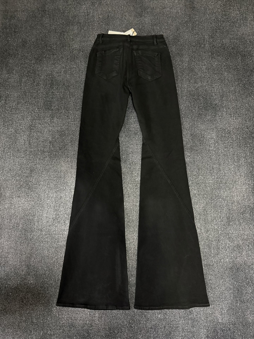 Rick Owens 23fw bias bootcut ribbed trousers