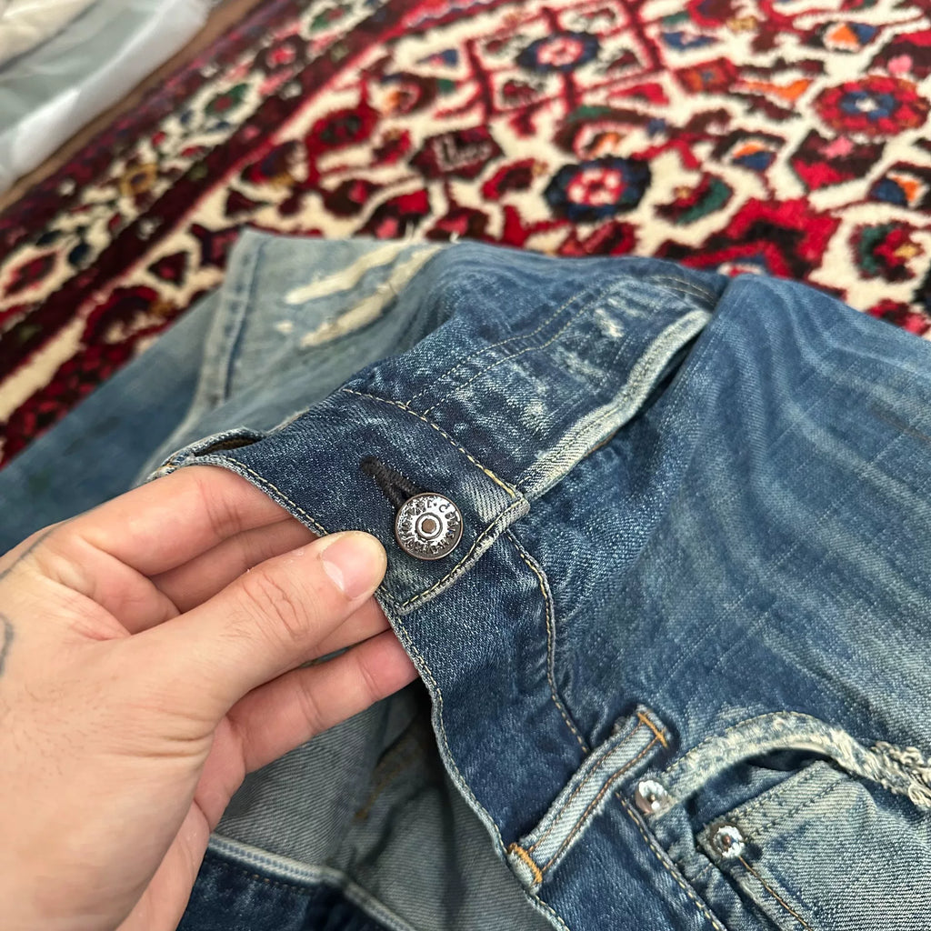 Visvim 19SS SS Ict Dry5 Distressed Jeans