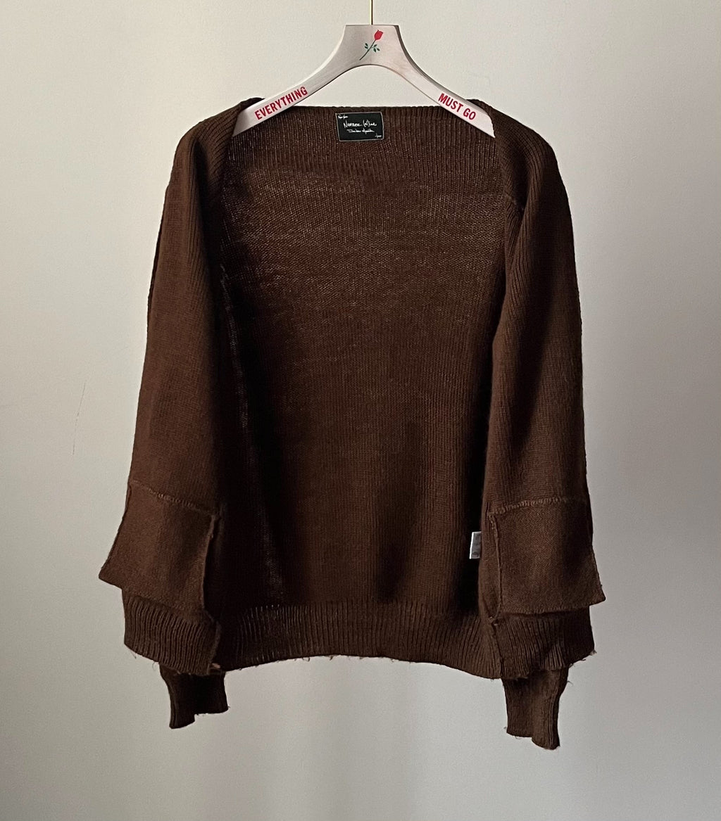 Number (N)ine 08AW River Phoenix Brown Cardigan