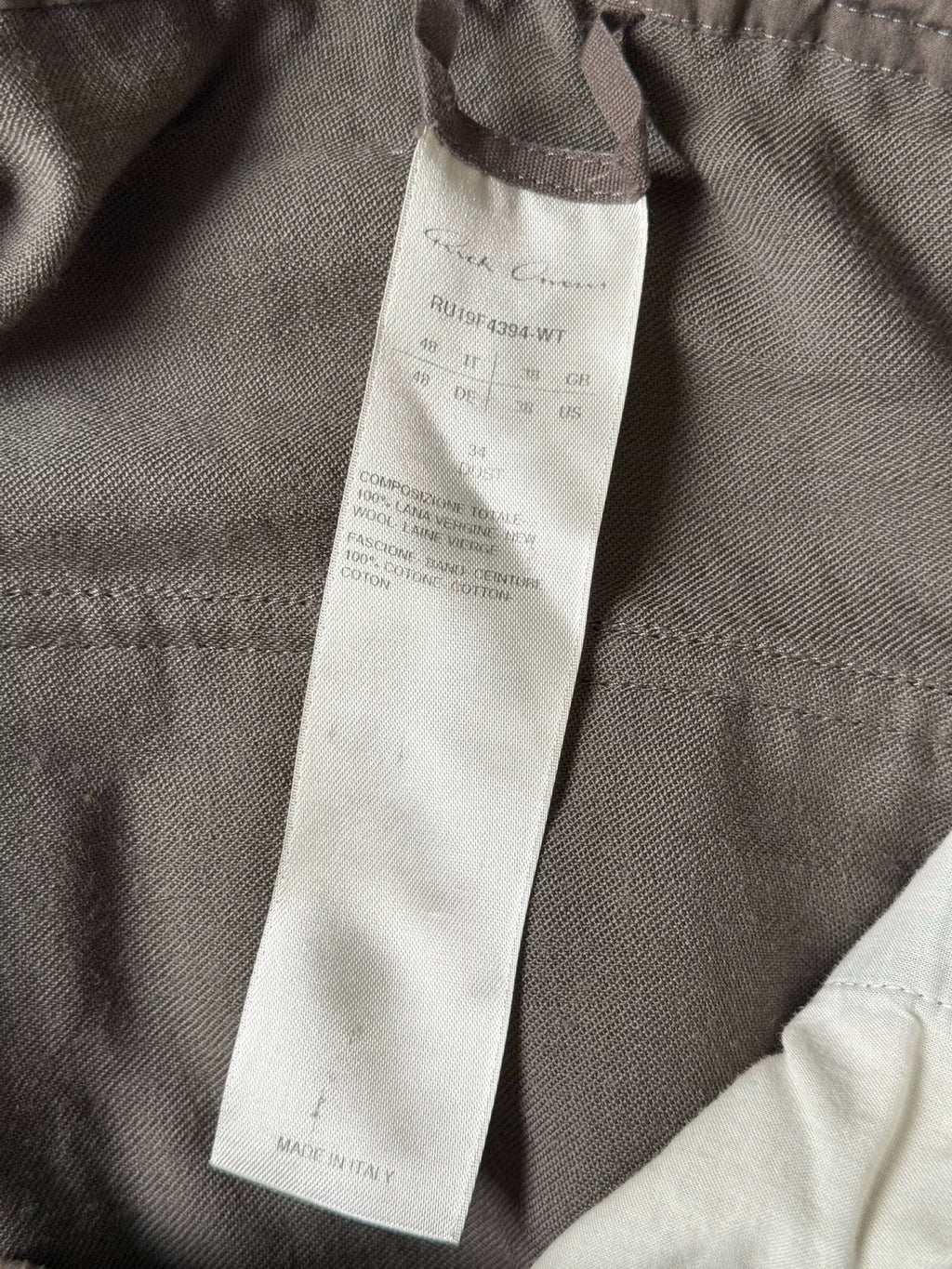 Rick Owens Mainline Astaire Wool Straight-Leg Pants
