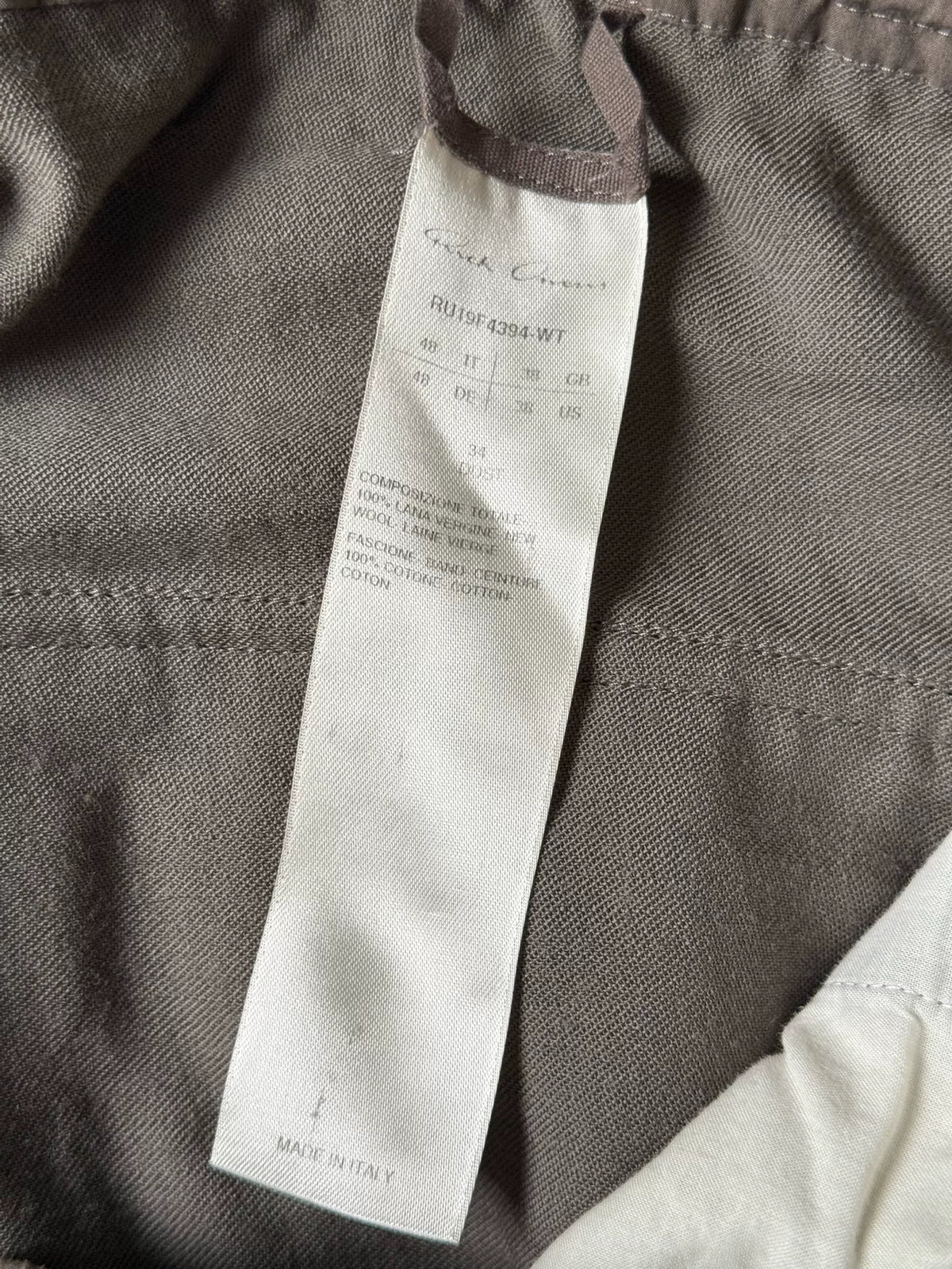 Rick Owens Mainline Astaire Wool Straight-Leg Pants