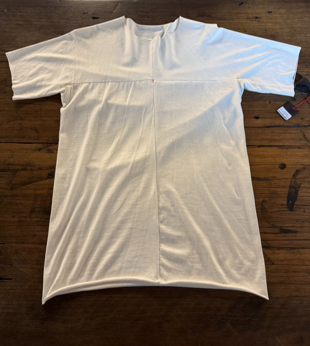 M.A+ FW24 one piece White Cross Cut Cotton Short Sleeve Tee