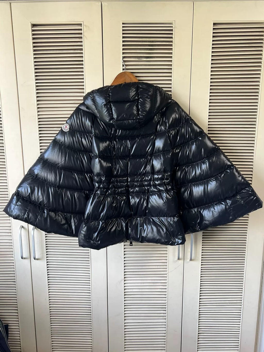 Moncler Cape Down Drawstring Black Jacket