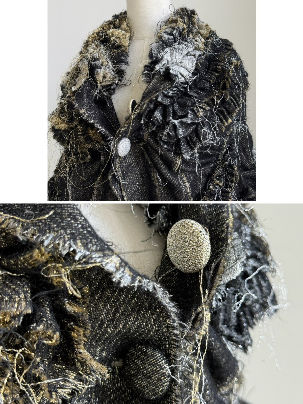 Comme Des Garcons 2008 Black Runway Top Wool Cape