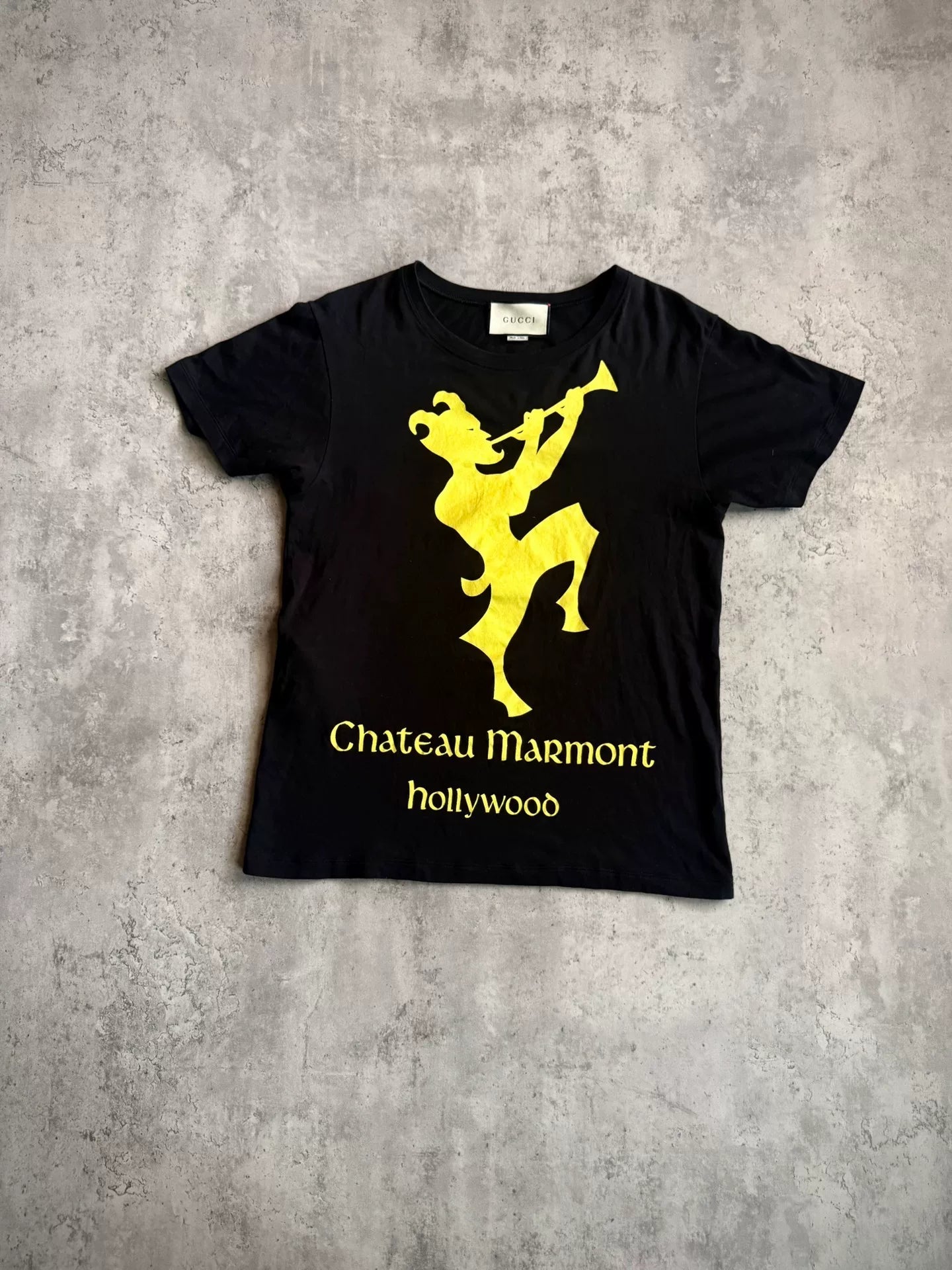 Gucci X Chateau Marmont 19SS Floral Demon Silhouette Short Sleeve T-Shirt