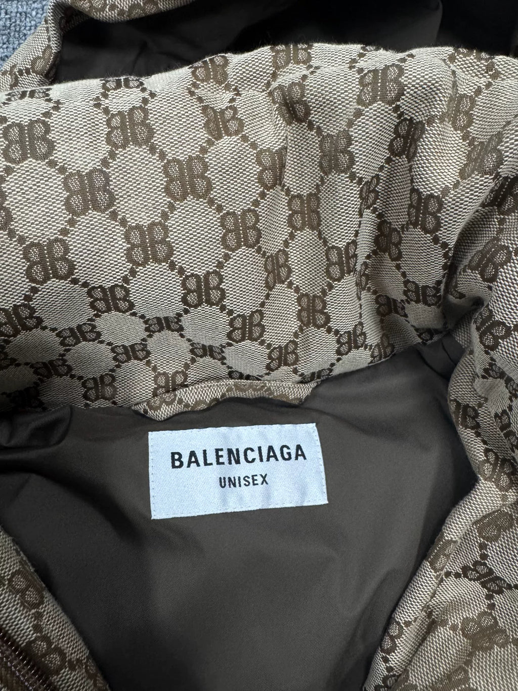 Balenciaga Double B Letter All-Over Print Cotton Jacket