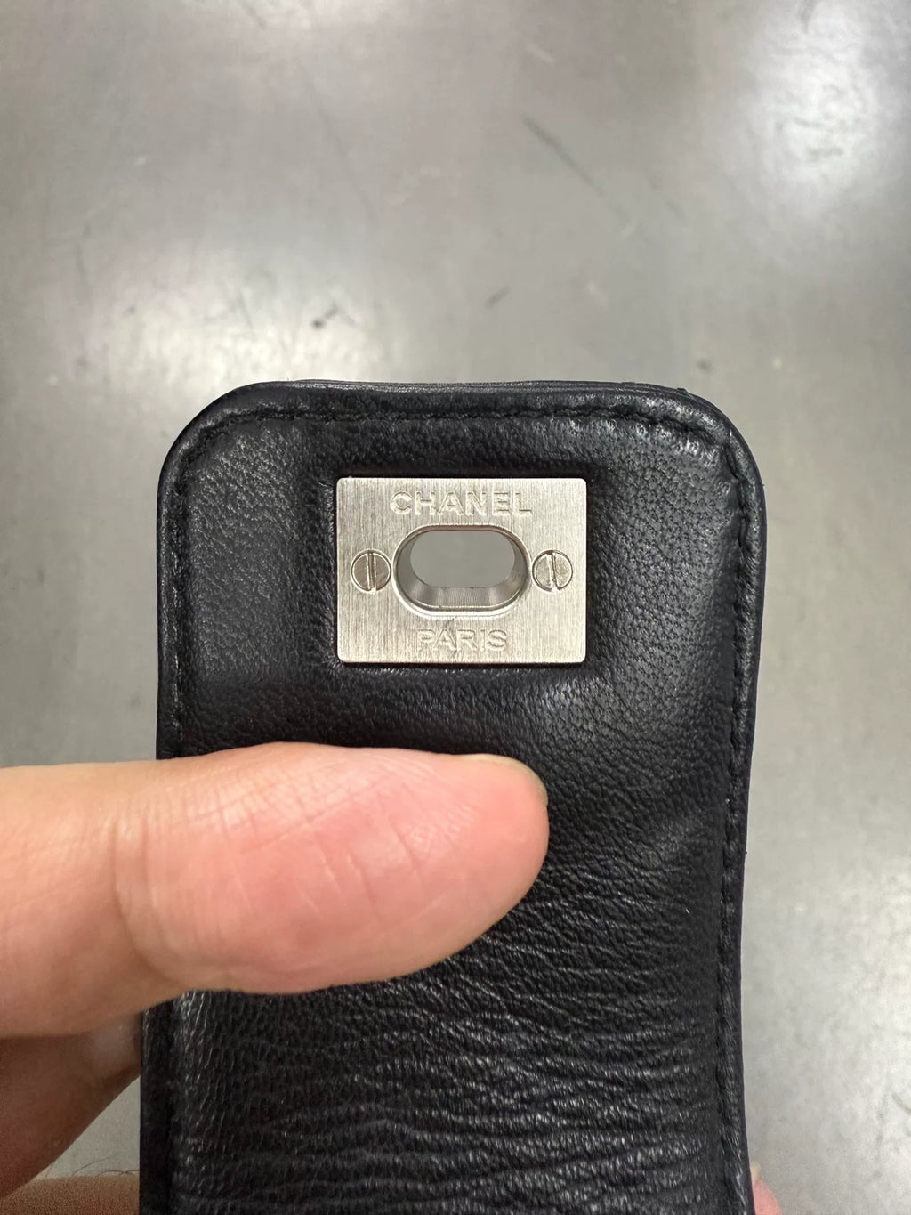 Chanel Lambskin Bracelet Black