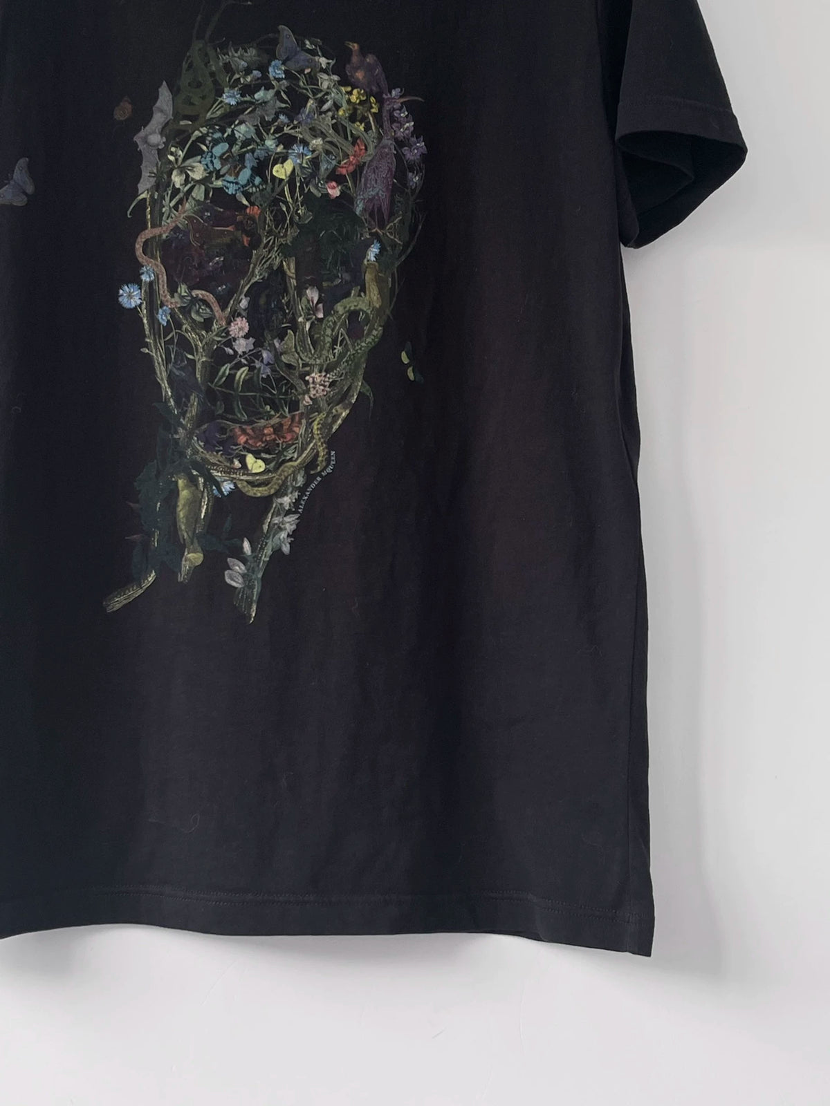 Alexnader McQueen｜SS2017 Skull and Flower Short Sleeve T-Shirt