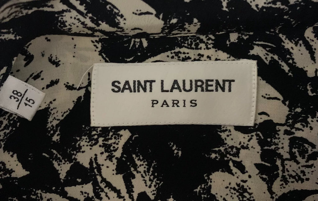 Saint Laurent 22SS Silk French Rose Shirt