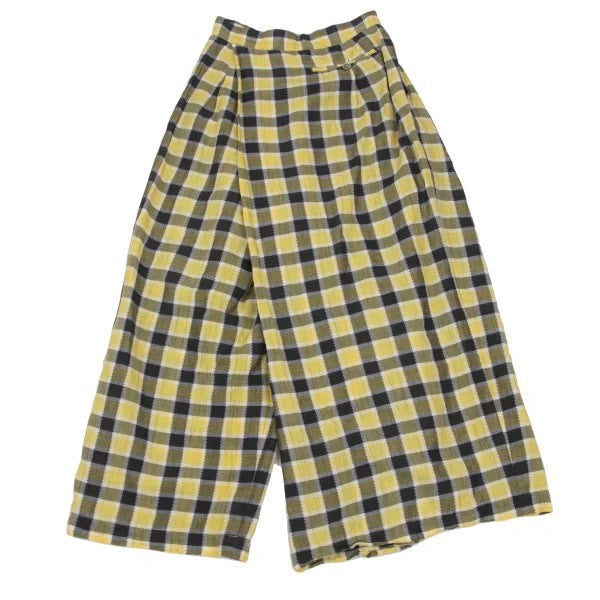 Issey Miyake 1980s Asymmetric Plaid Cotton-Linen Pants