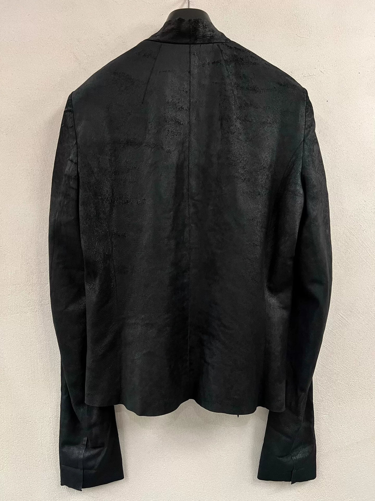 Rick Owens Burnt-Effect Sheepskin Daoist Robe Coat Snap-Button Jacket