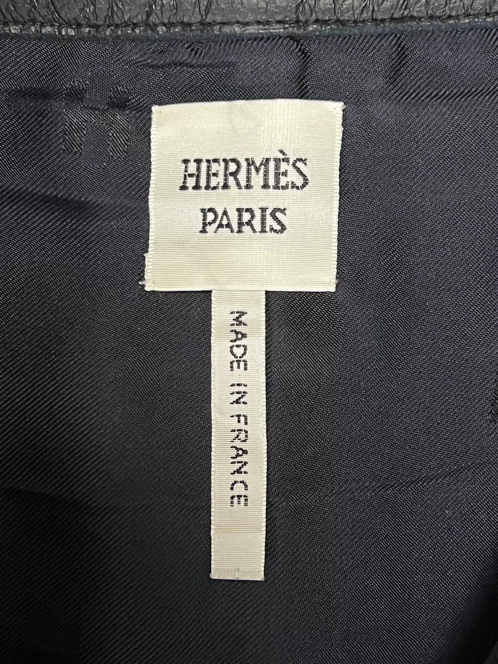 Hermes Herschel Black Leather Skirt