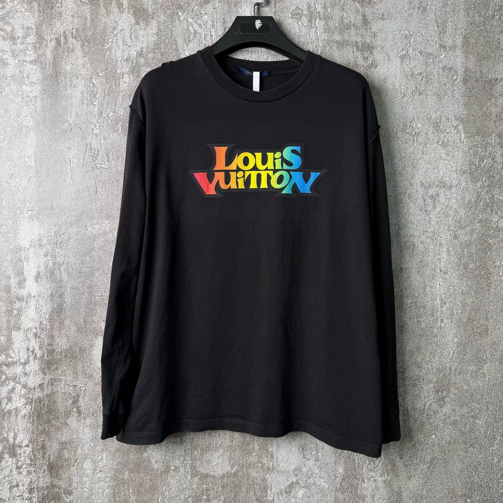 Louis Vuitton Long Sleeve Top Multicolor Logo T-Shirt